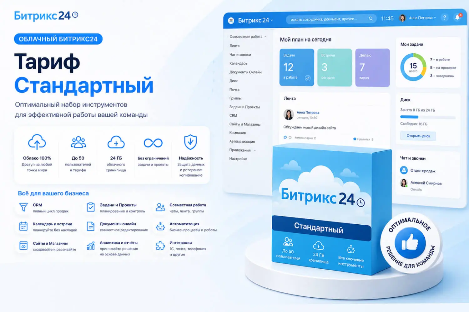 Битрикс 24: Тариф Стандартный