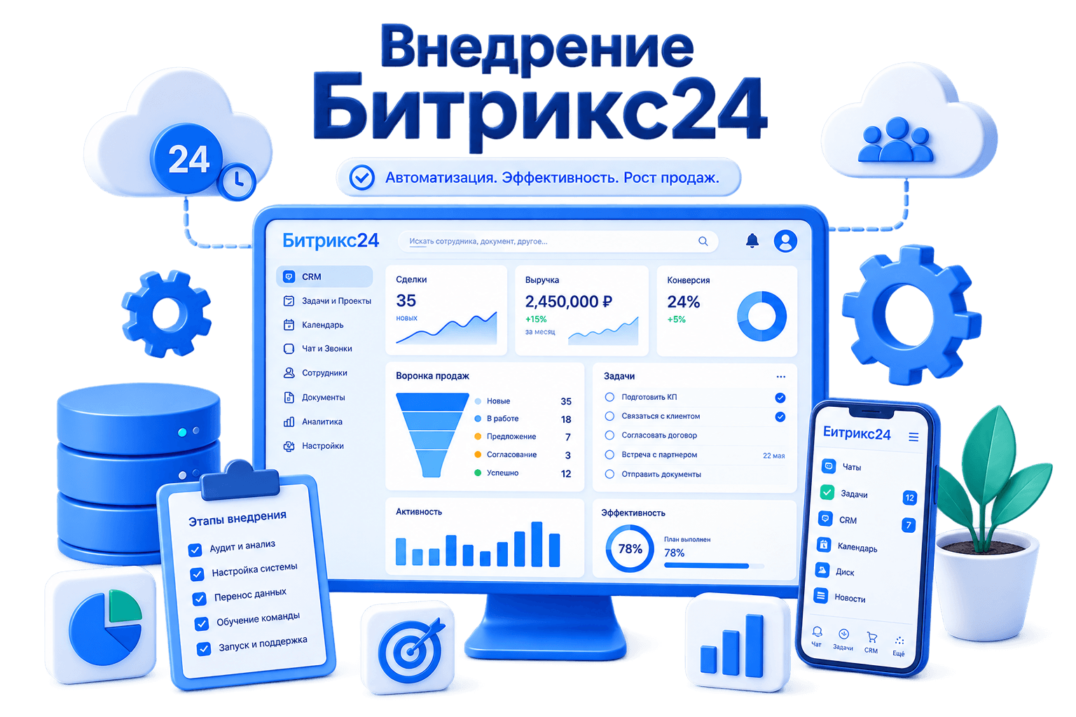 Внедрение Битрикс 24 для Бизнеса